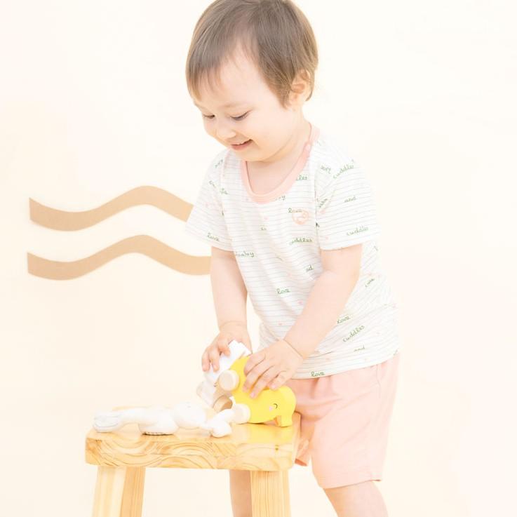 Bộ ngắn tay cài vai BU Baby Bambus
