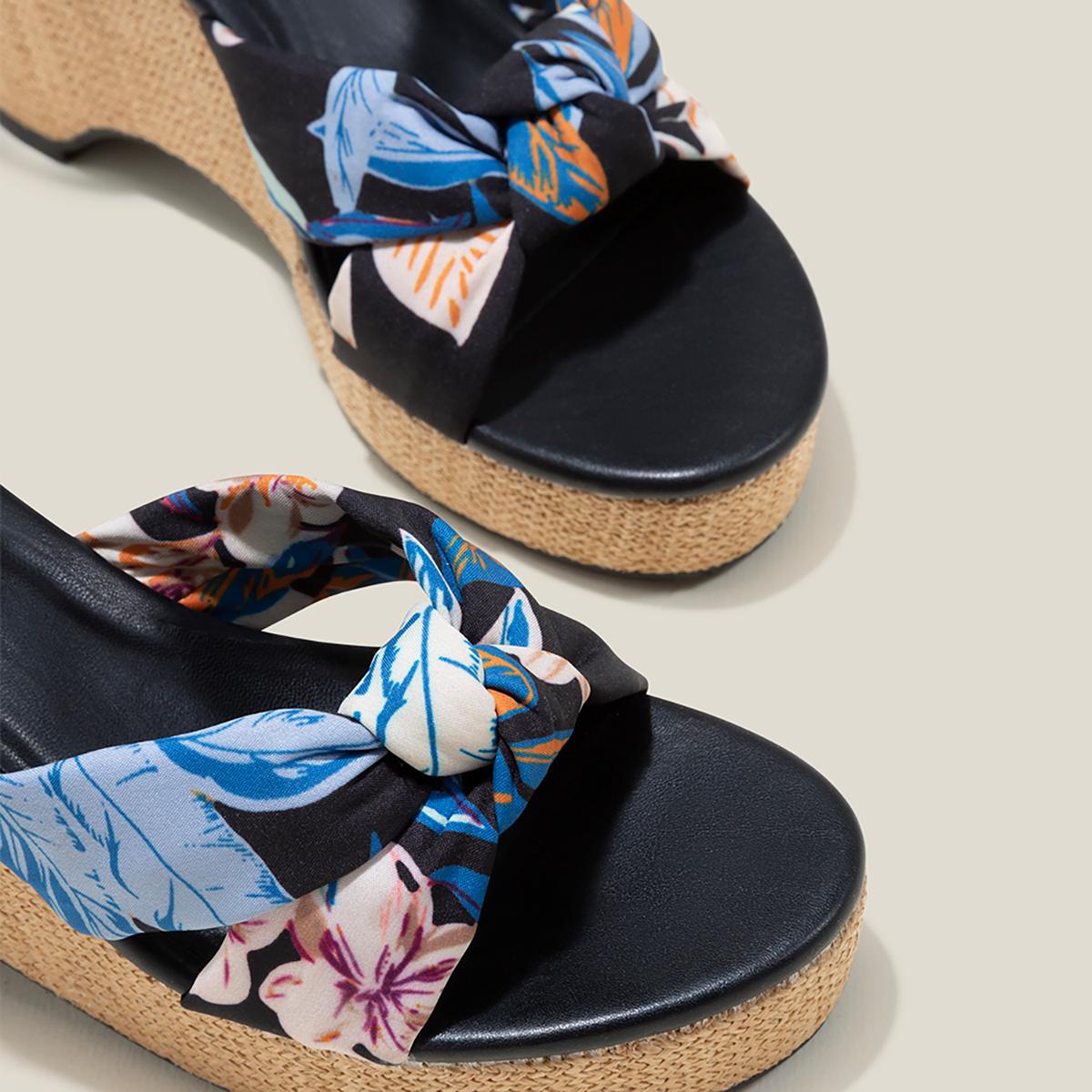 Vascara Sandal Xuồng Vải Hoa Thắt Nơ - SDX 0444