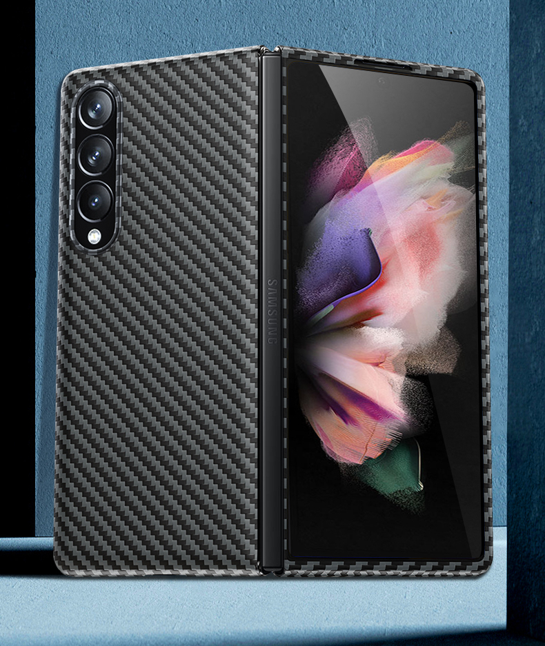 Ốp lưng dành cho Samsung Galaxy Z Fold 3 hiệu X Level vân sợi carbon chống sốc chống vân tay chống bẩn - Hàng nhập khẩu