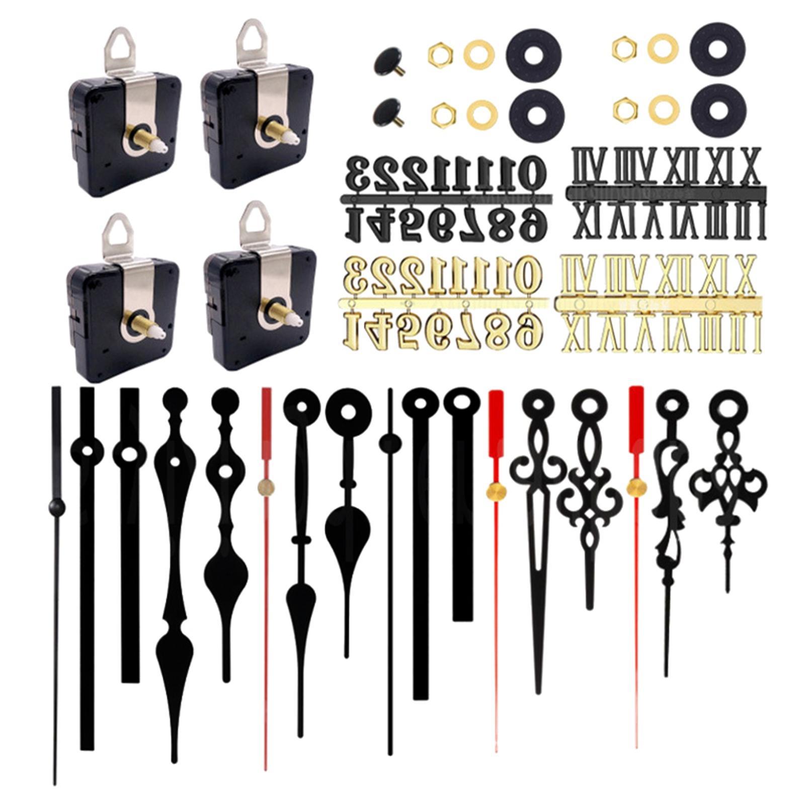 4x Quartz Wall Clock Movement Kit Repair Parts Motor Collectibles DIY
