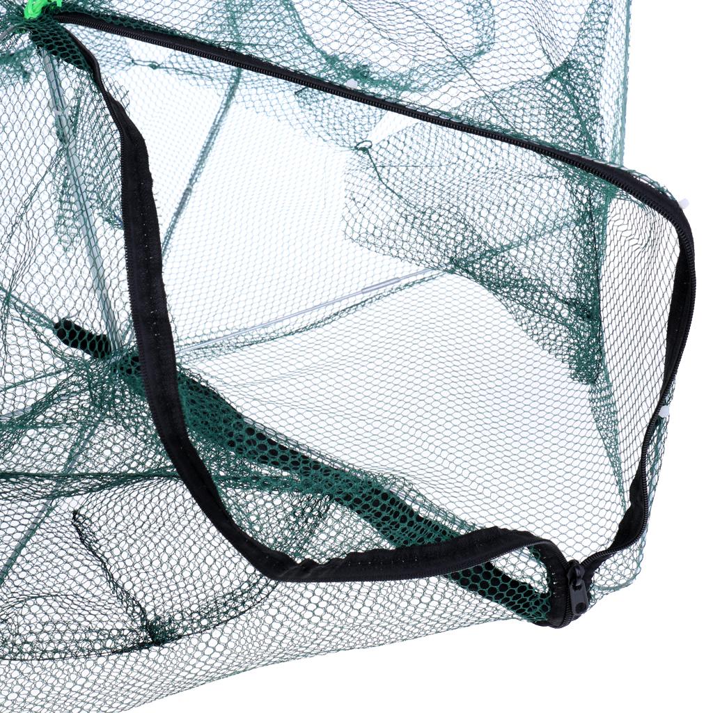 2x Folding Fishing Trap Landing Net Net Crayfish Shrimp Light