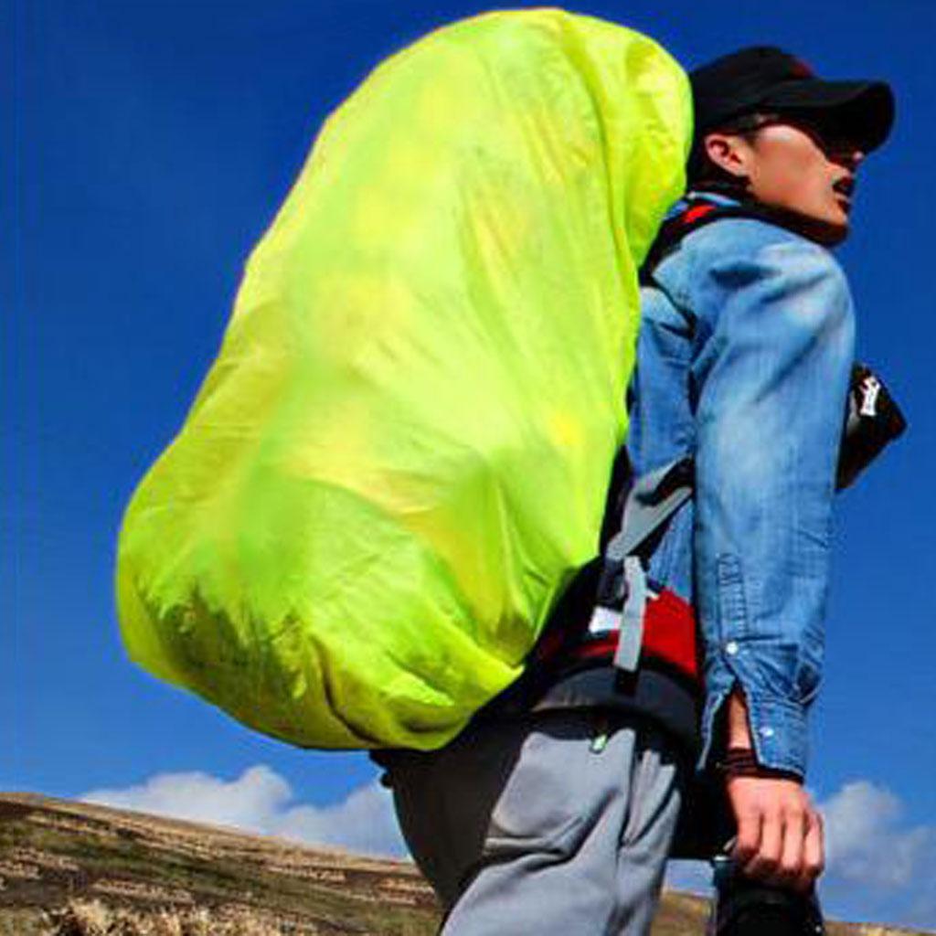 2x Backpack Rucksack Rain Cover Water/ Dustproof for Sports Camping Hiking Travel - Green, One Size