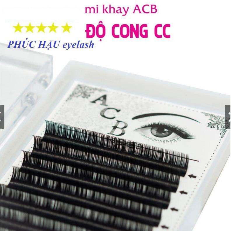 Mi khay ACB độ cong CC, dùng để nối classic, volume, mi mềm, bao bắt keo, không có mi con