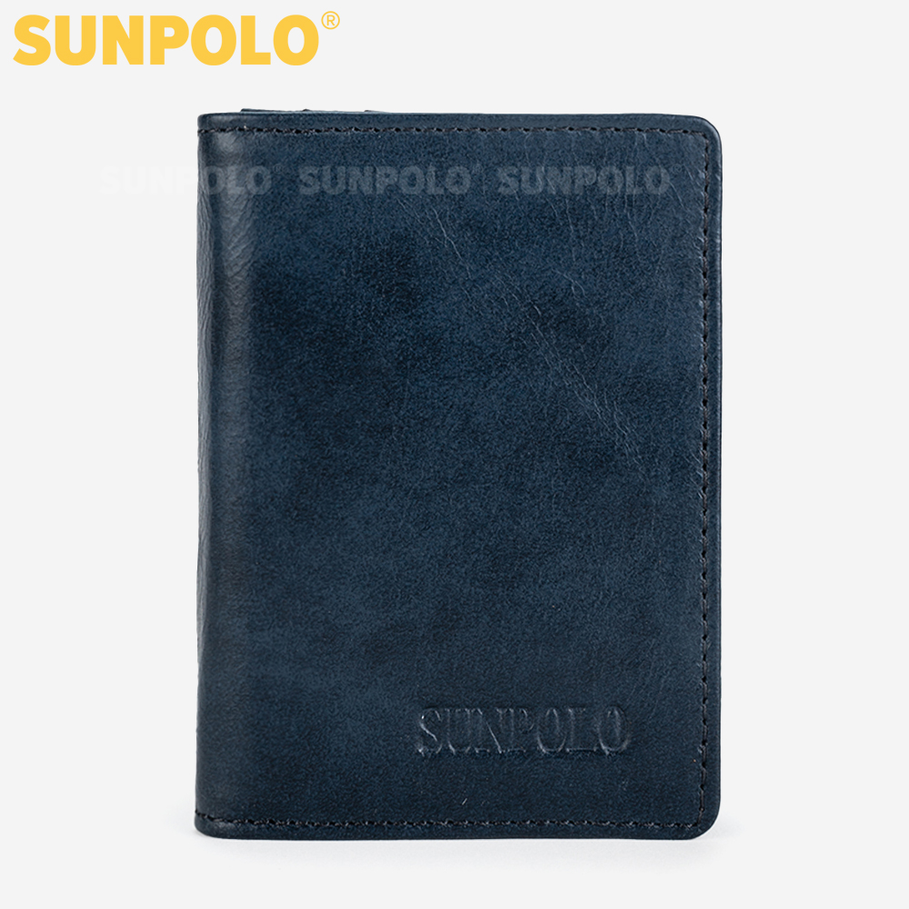 Ví Da Nam, Ví Đựng Thẻ Nam Da Bò SUNPOLO WSCA52