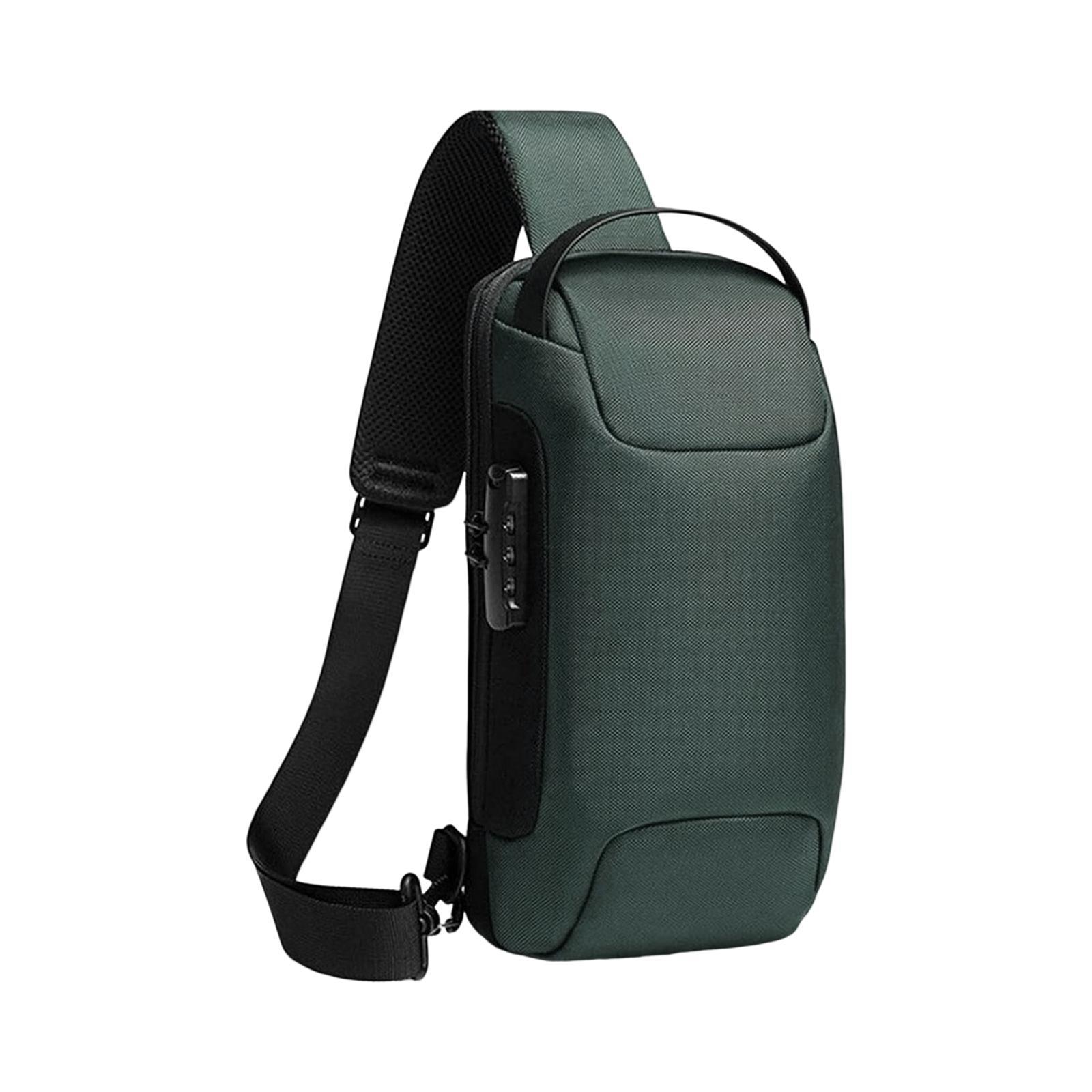 Bag for Men with Lock Backpack Handbag for Cycling Camping Travelling