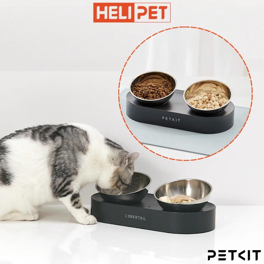 Bát ăn đôi inox chống gù lưng Petkit- HeLiPet