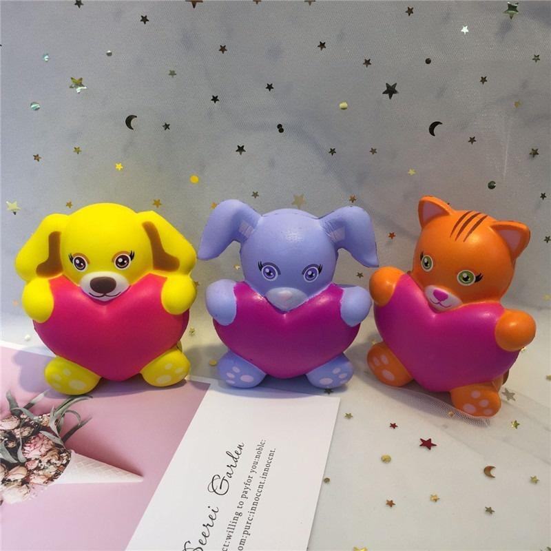Squishy Lớn JUMBO Hình ẾCH ÔM TRÁI TIM Đồ Chơi Xốp Giảm Stress Hình mềm mịn dễ Thương đàn hồi Cho Bé