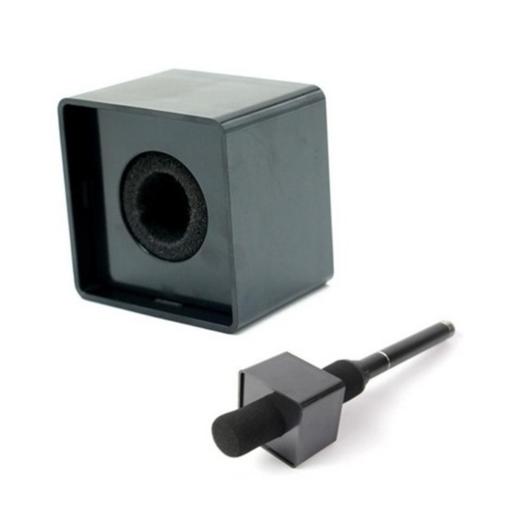 2pcs 42mm Round Handheld Microphone Interview Square Cube Flag Station