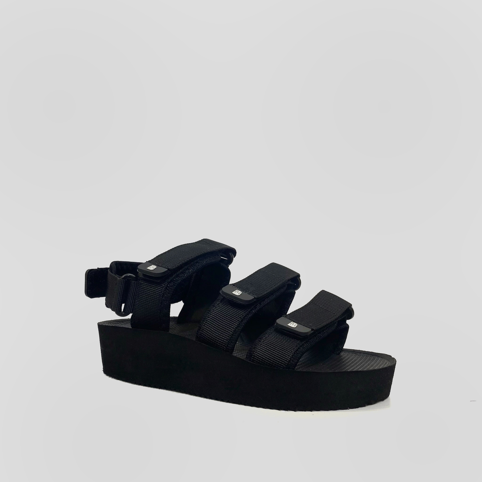 Giày Sandal Nữ The Bily 04W 3 Quai Ngang - Màu Đen BL04WD