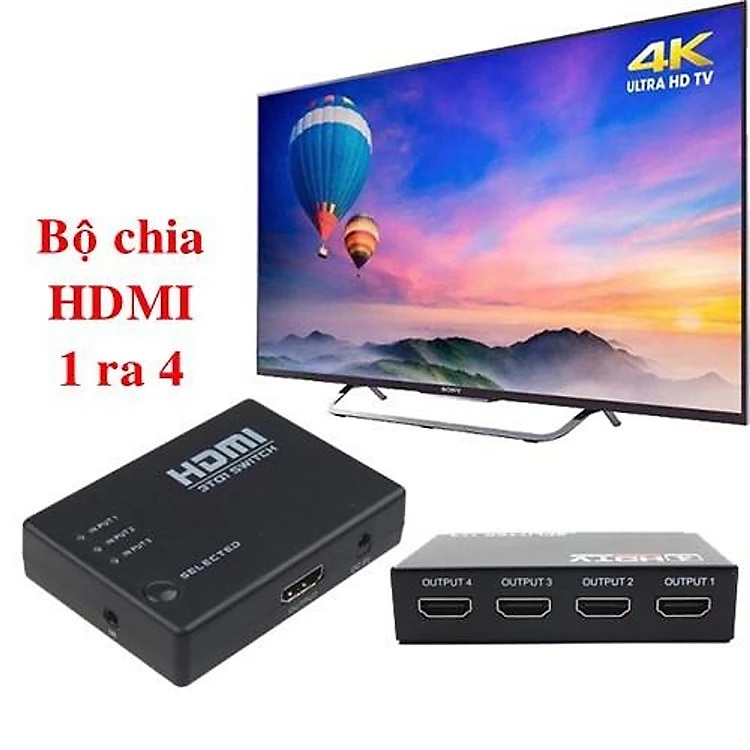 Bộ chia HDMI 1 ra 4 cổng HDMI - HDMI Splitter 1x4 cổng