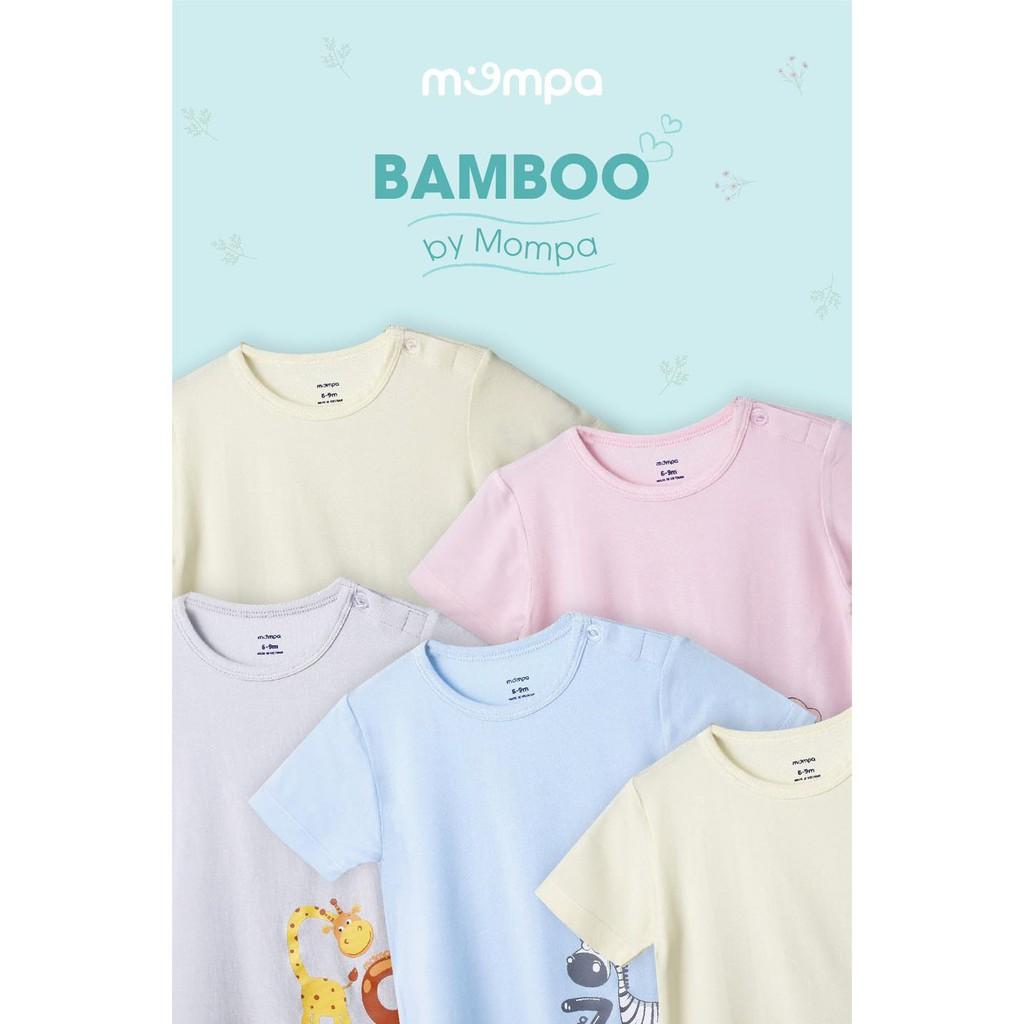 Bộ QA cộc tay Bamboo Mompa cho bé 1 đến 5 tuổi hình con hươu dễ thương