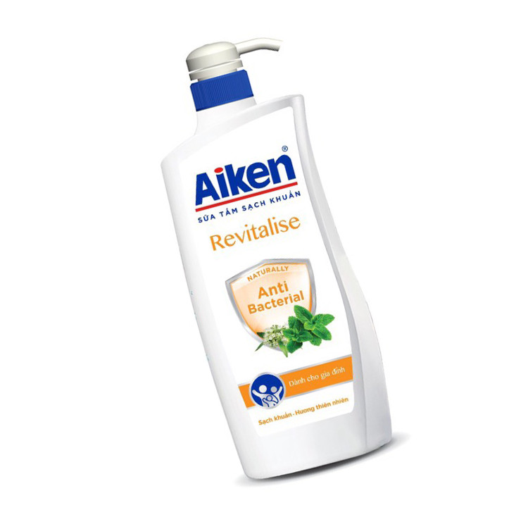 Sữa Tắm Aiken Sạch Khuẩn Revitalise Chiết Xuất Bạc Hà 850gr