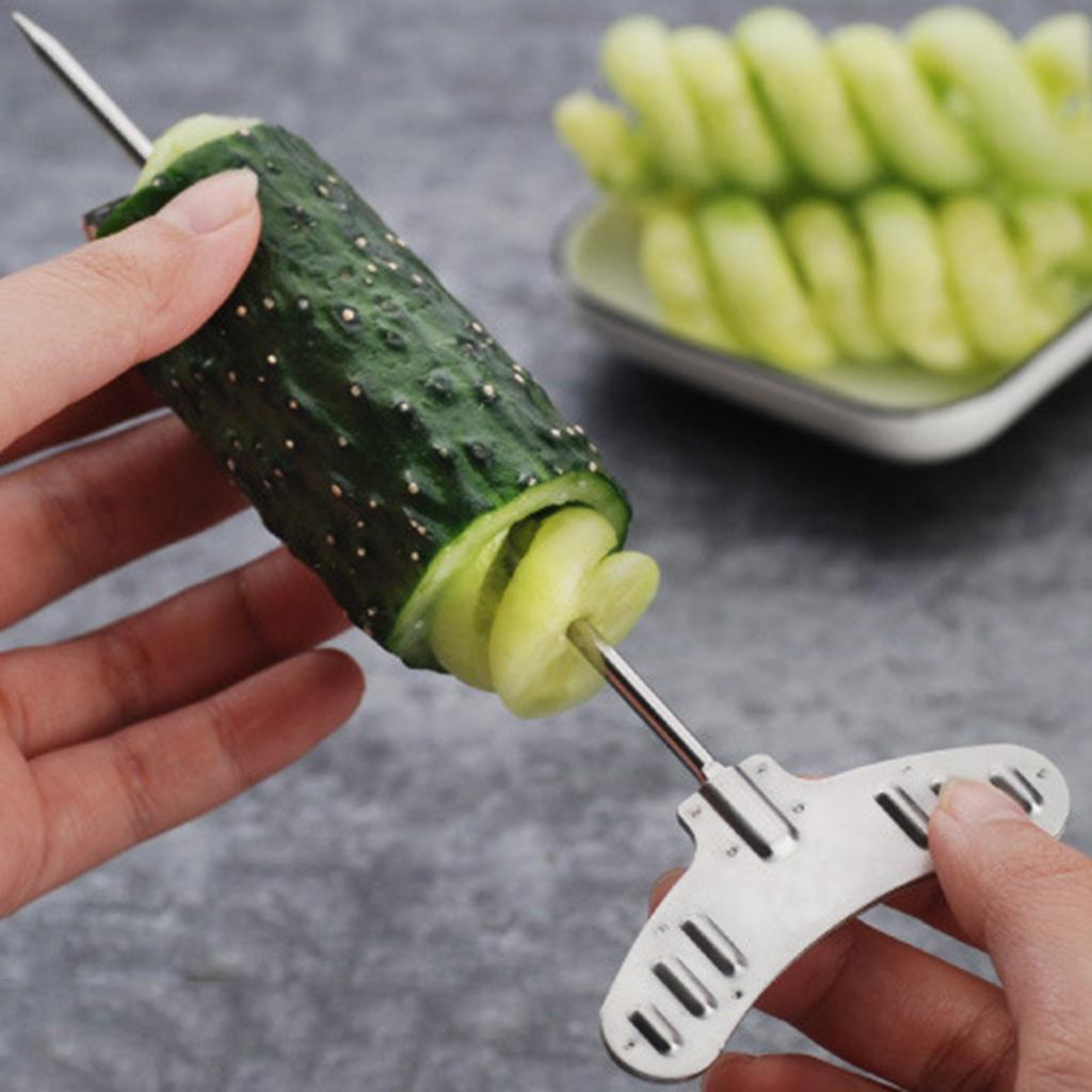 Carrot Potato Manual Spiral Slicer Veg Cutter Chip Cooking Maker Easily