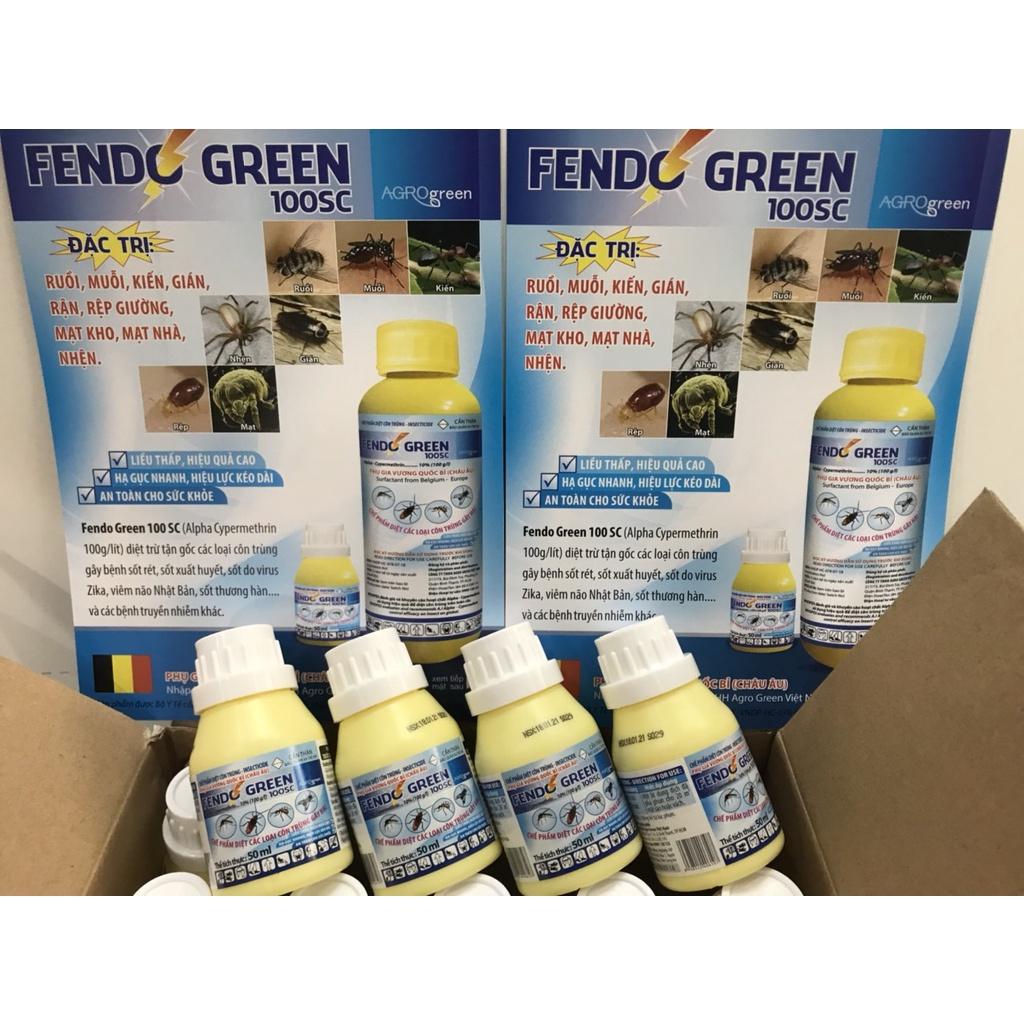 Thuốc diệt muỗi Fendo Green, chai 50 ml, nhập khẩu từ Vương Quốc Bỉ . Phun phòng chống sốt xuất huyết hiệu quả,