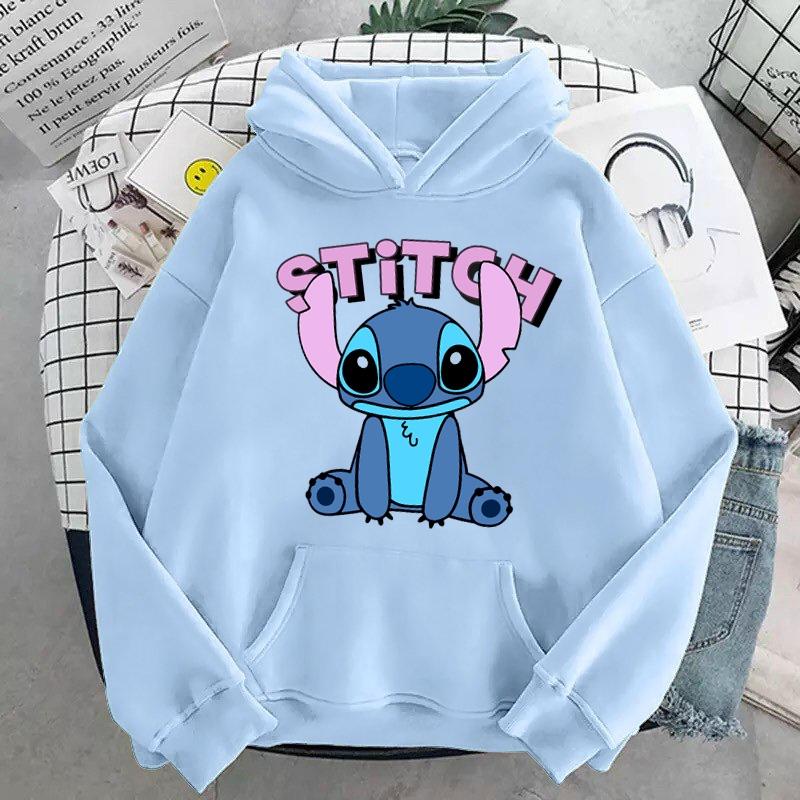 ÁO HOODIE NỈ UNISEX NAM NỮ IN STITCH CÓ KÈM CLIP THẬT