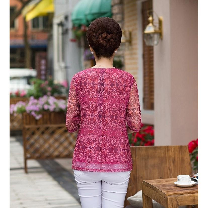 Áo sơ mi cho mẹ cho bà 2 tà đẹp
