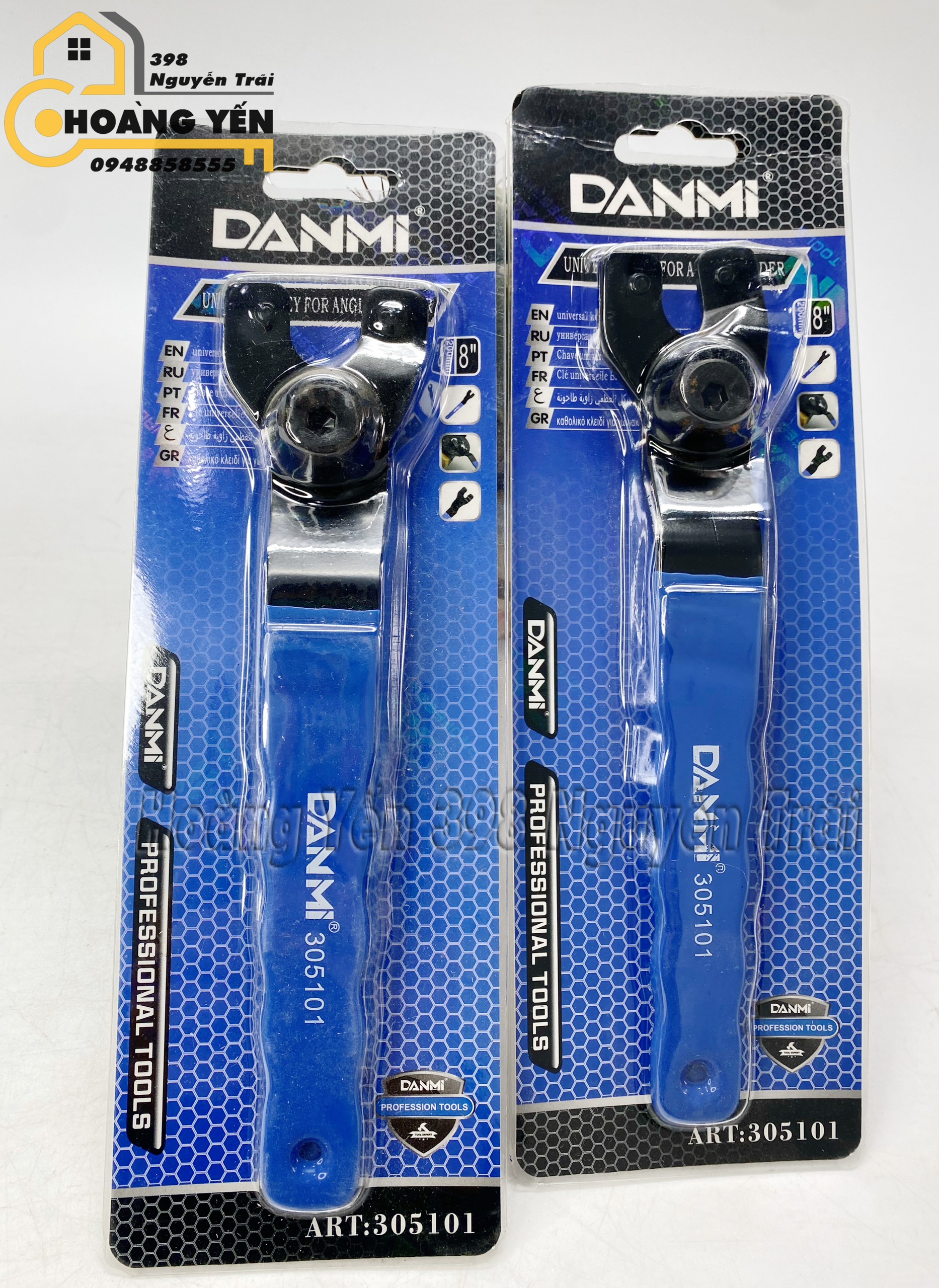 Dụng cụ mở máy mài, cơ lê đa năng DANMI 305101 Tay mở máy mài đa năng, Cờ Lê Mở Máy Cắt, Máy Mài - Tháo Lắp Ốc Hãm Đĩa Cắt Có Điều Chỉnh