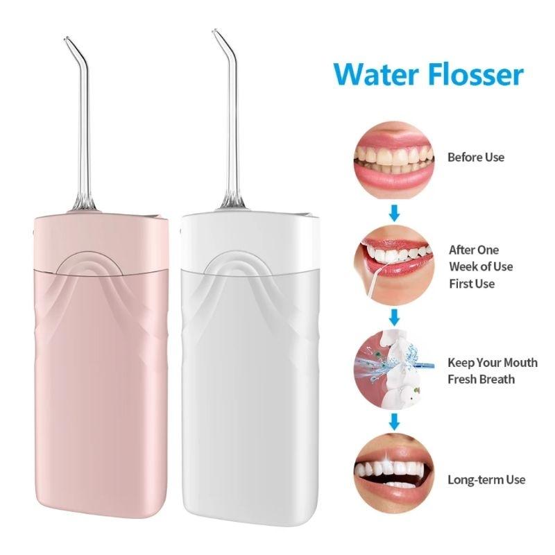 Máy tăm nước nhỏ gọn công suất mạnh mẽ TEKKIN MS16 5 chế độ làm sạch răng - hàng chính hãng