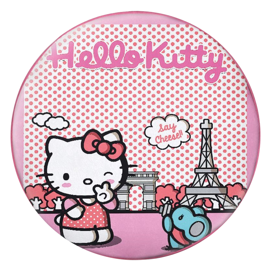 Gối Ôm Tròn Hello Kitty Chụp Ảnh Bên Tháp Paris - GOCT026