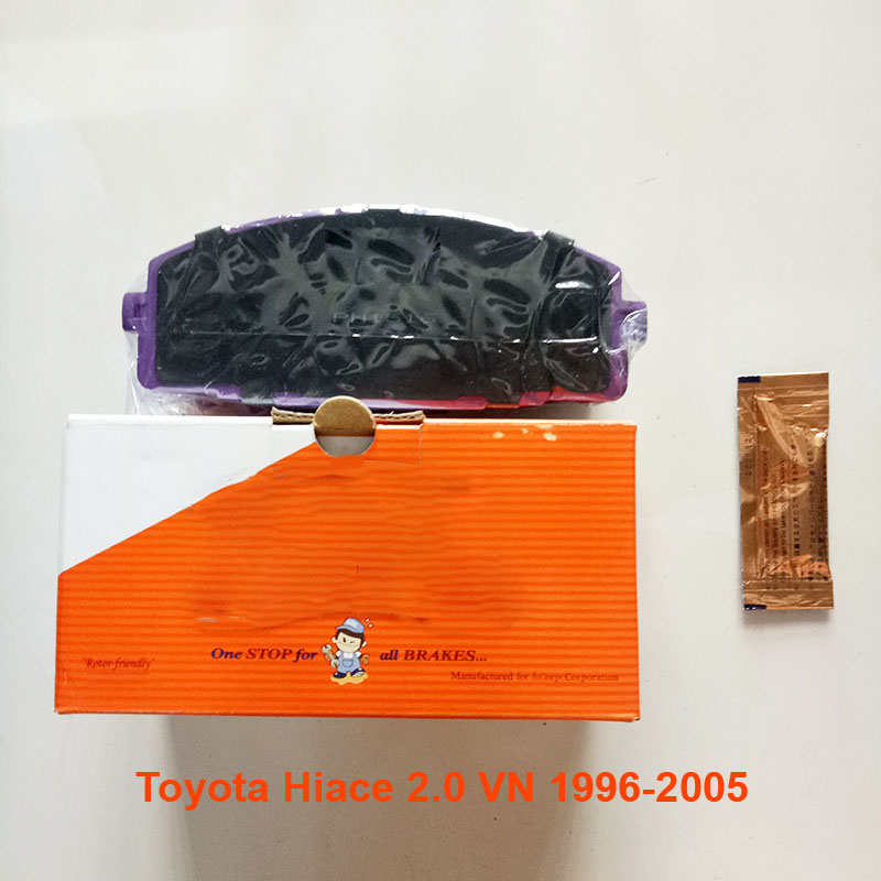 Má phanh trước, bố thắng trước PN1516 dùng cho Toyota Hiace 2.0 Việt Nam 1996, 1997, 1998, 1999, 2000, 2001, 2002, 2003, 2004, 2005 04465-26170