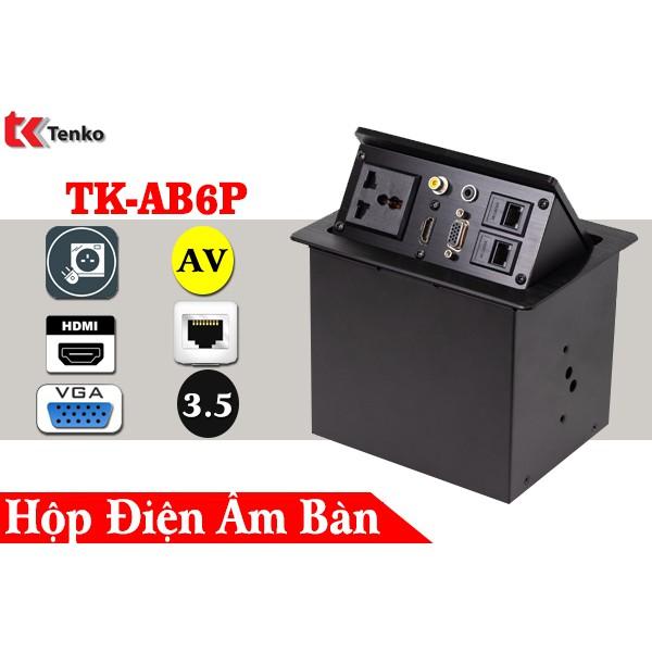 Hộp Ổ Cắm Điện Âm Bàn HDMI-VGA-AV-LAN TK-AB6P