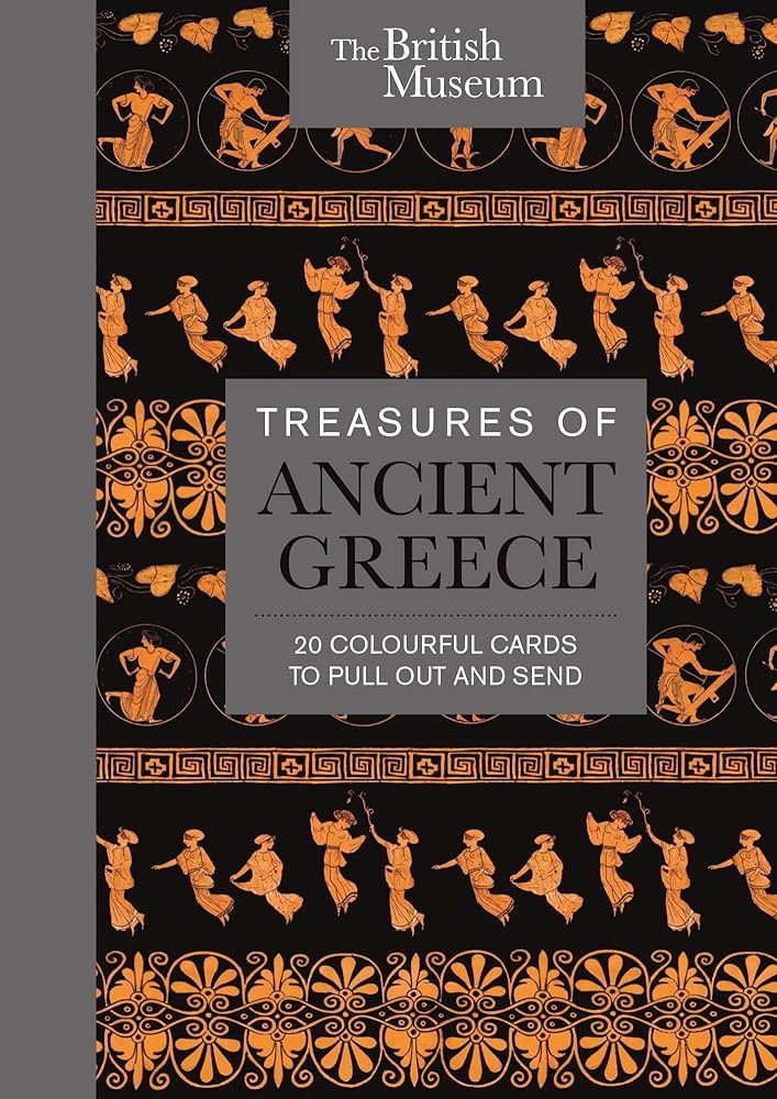 Sách - The British Museum: Treasures of Ancient Greece: 20 Colourful Cards to Pull Out and Send
