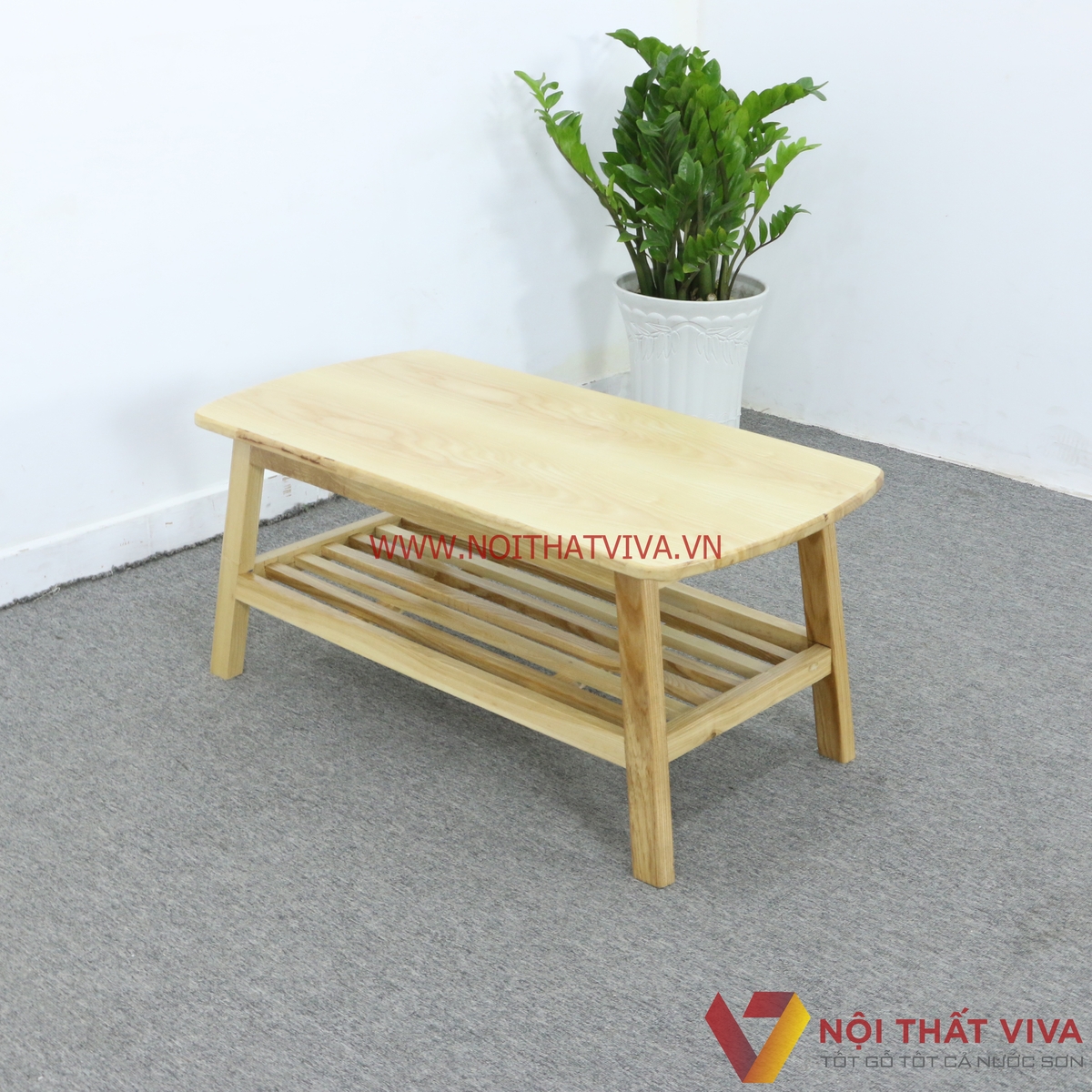 Bộ Sofa Văng Góc Chữ L Gỗ Sồi Nga Bọc Nệm Xám Đơn Giản Hiện Đại Giá Rẻ