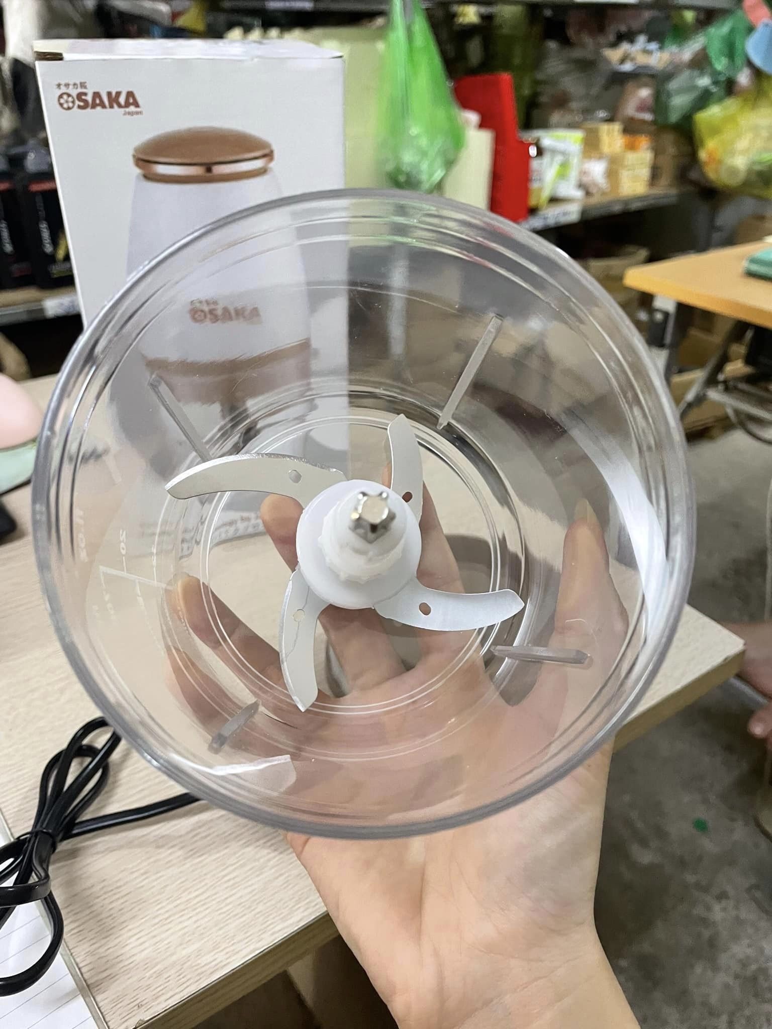 Máy Xay Cắt Đa Năng Osaka Nắp Đồng Cao Cấp Nhật Bản, Máy Xay Thịt, Máy Xay Sinh Tố - Hàng Chính Hãng