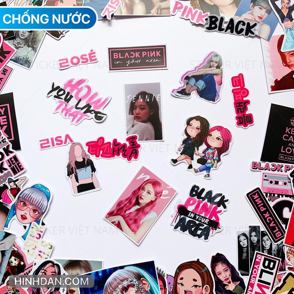 Hình ảnh Sticker BLACK PINK - Dán Trang Trí - Chất Liệu PVC Cán Màng Chất Lượng Cao Chống Nước, Chống Nắng, Không Bong Tróc Phai Màu