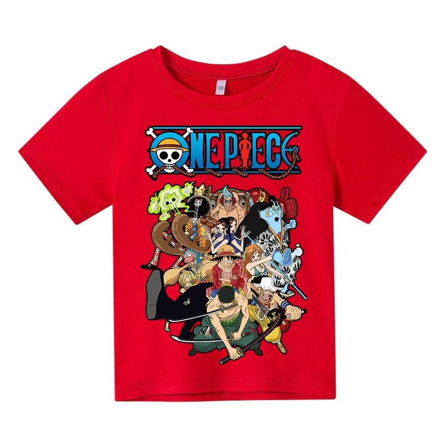 Áo thun trẻ em one piece biệt đôi 4 màu Có size người lớn, King Cotton