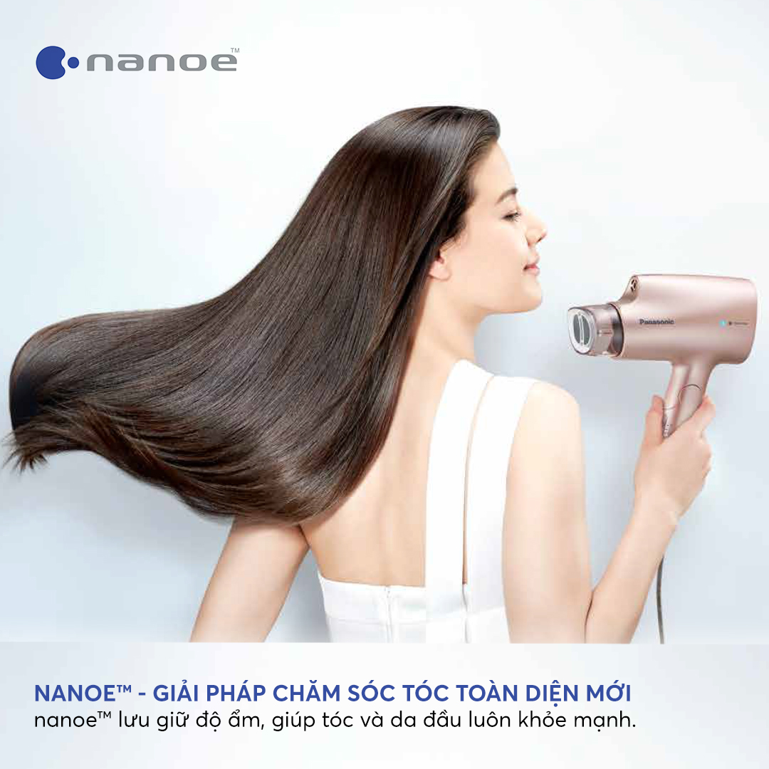 Máy Sấy Tóc Dưỡng Ẩm Nanoe Panasonic EH-NA27PN645 - Công Suất 1200W - Tay cầm gập dễ mang đi