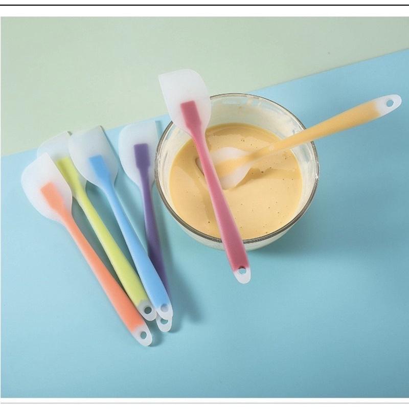 Phới Trộn Bột Làm Bánh Silicon, Cây Vét Spatula cán trong 28cm