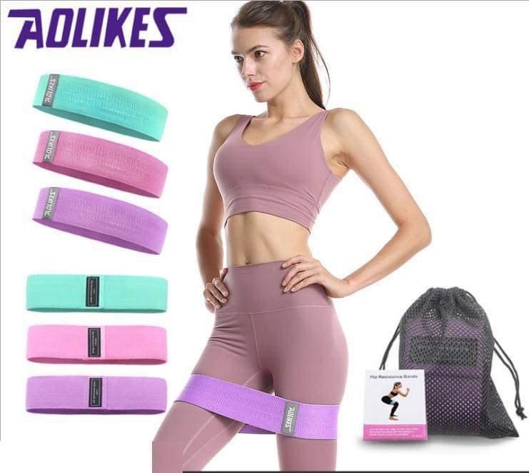 Bộ SUPERBAND AOLIKES 3 Dây Chun Vải/Dây co giãn hỗ trợ các bài tập về mông,đùi, cơ