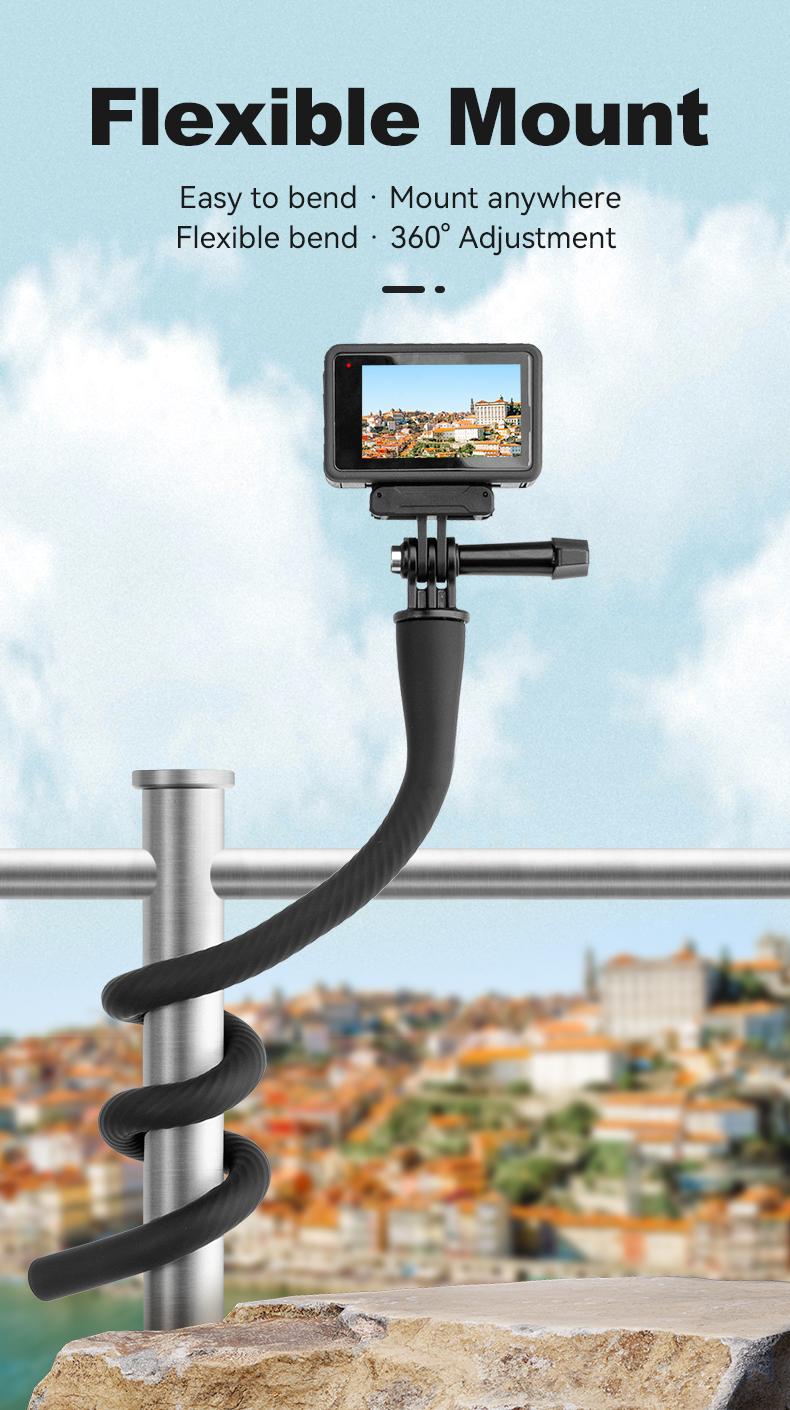 Telesin Mini Action Camera Mount cho GoPro Insta360 DJI Action Camera Mini Octopus Chân máy Chân máy Điện thoại Chân đế Đứng