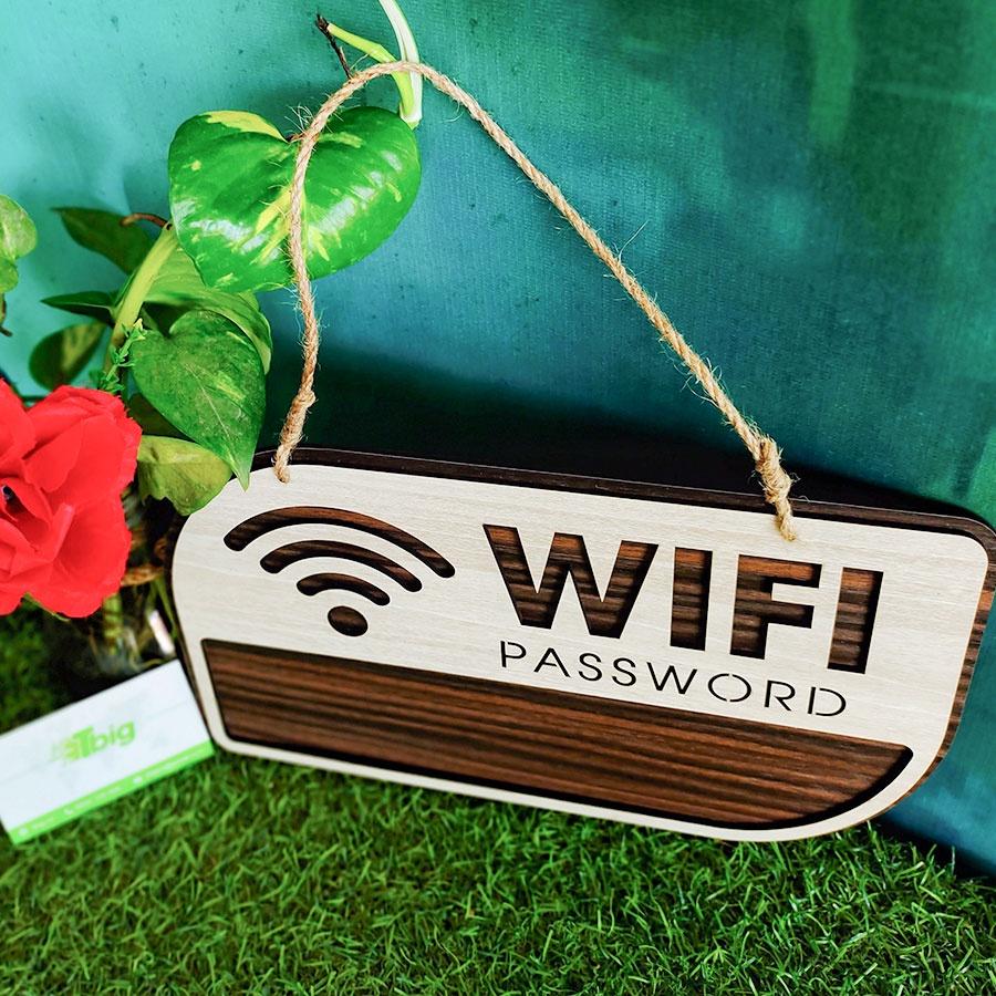 Bảng Wifi Gỗ Decor thông tin TW07