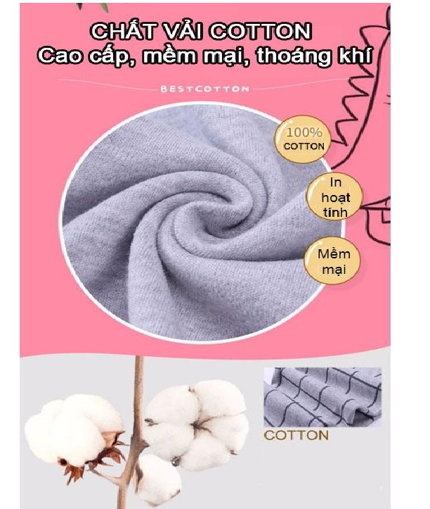 Bộ đồ ngủ in hình mèo vàng ăn cá dễ thương cho bé gái và bé trai