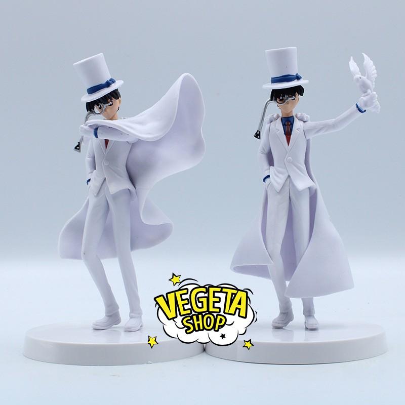 Mô hình Kaito Kid - Mô hình Conan - Magic Kaito - Siêu đạo chích Kid tung áo choàng cầm chim bồ câu - Cao 14,5cm