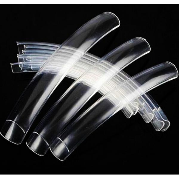 5 Pair Extra Long Plastic French False Nail Art Care Salon Tips Nature and C