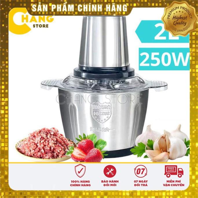 Máy Xay Thịt Đa Năng Cối INOX 304 2L Công Suất 250W, 4 Lưỡi, Cối xay thực phẩm Đa Năng | (HK2)