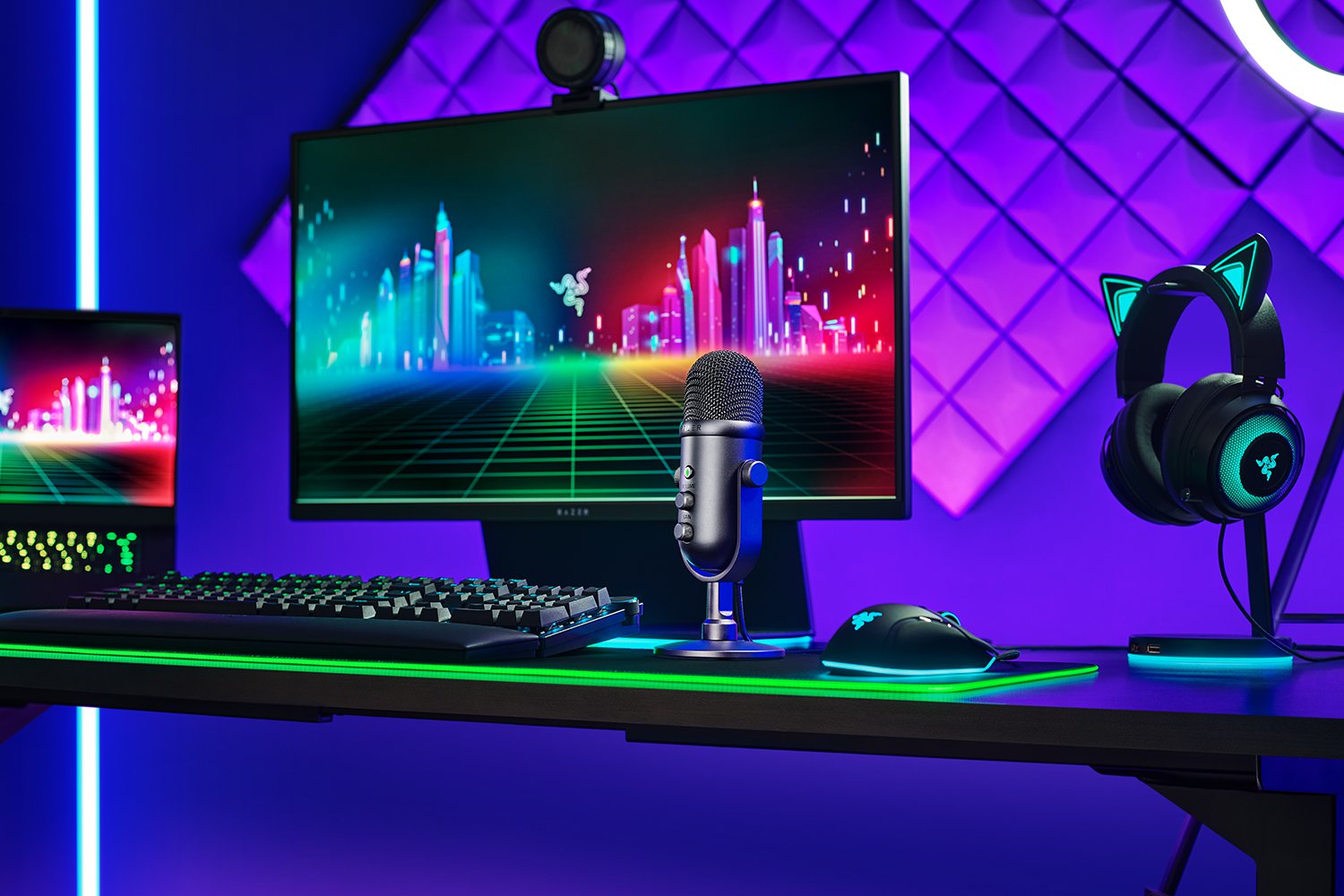 Thiết bị thu âm Razer Seiren V2 Pro-Professional Grade USB Microphone_Hàng chính hãng