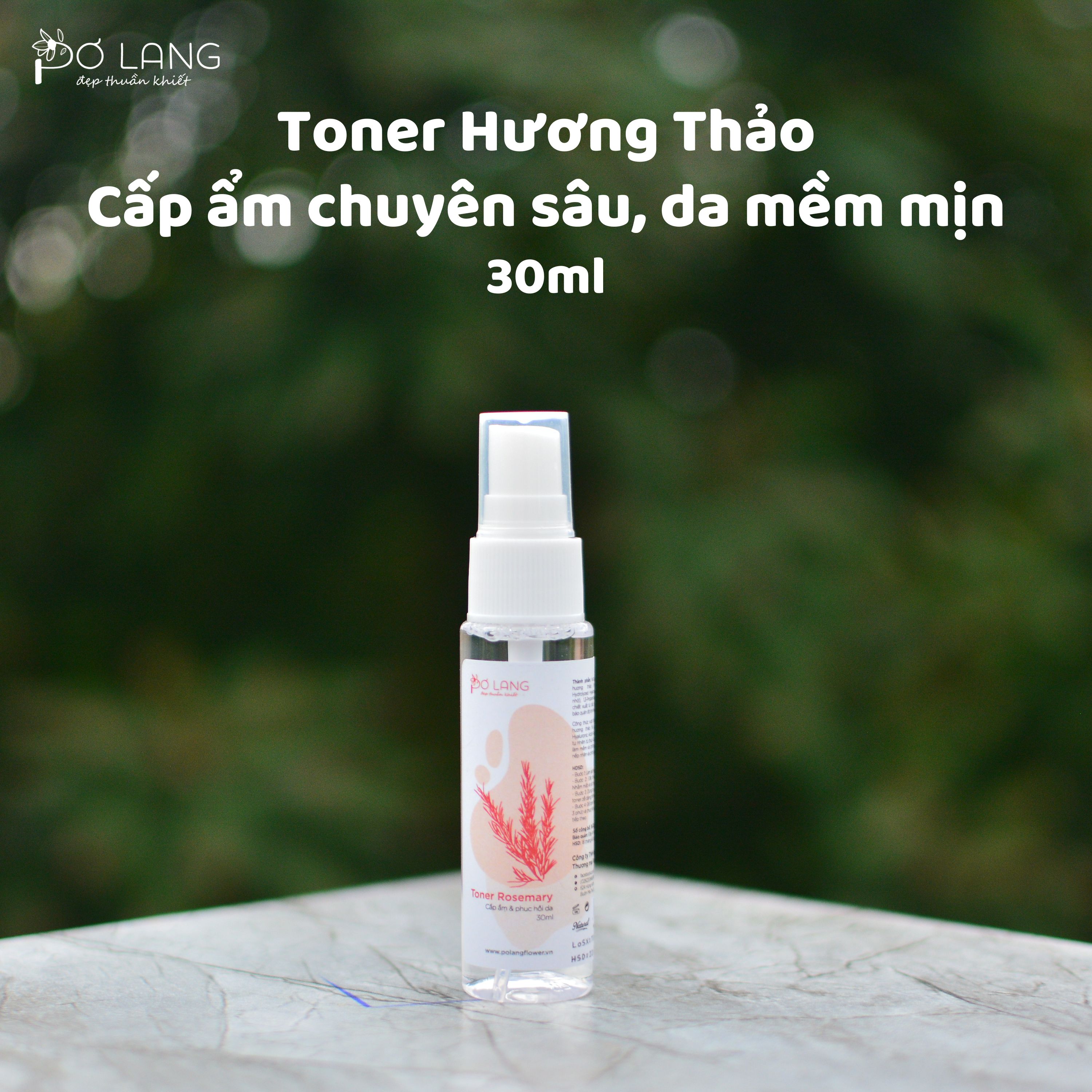 Toner Pơ Lang cấp ẩm và cân bằng da Hương Thảo 30ml