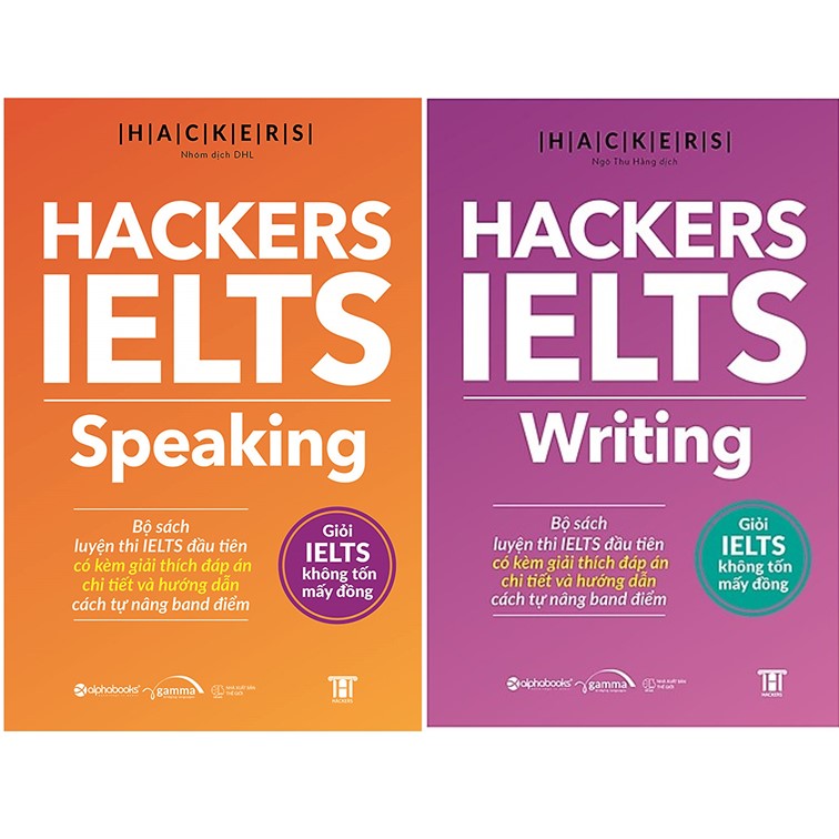 Trạm Đọc Official | Combo 2 Cuốn Hackers IELTS : Hackers IELTS Speaking + Hackers IELTS Writing