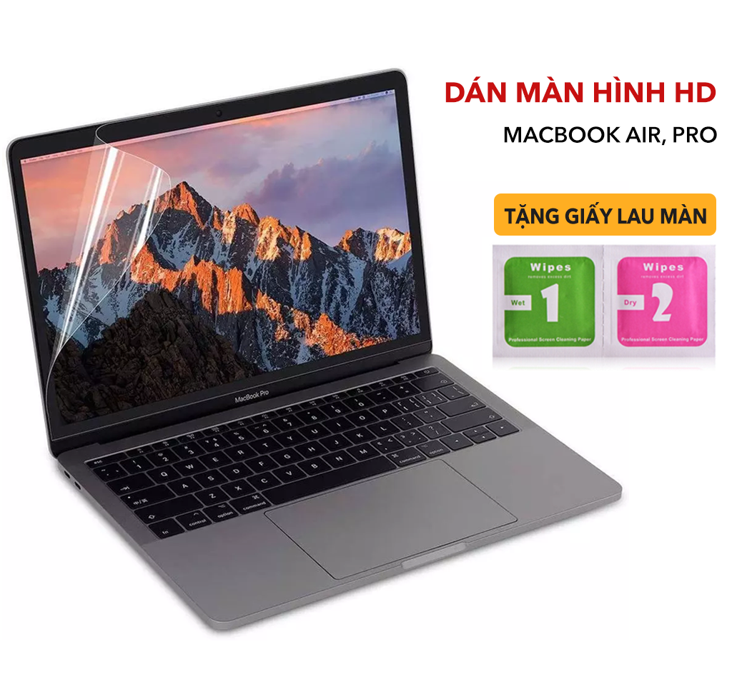 Miếng Dán màn hình HD dành cho Macbook Air 2020 M1, Pro 2020 M1 - Hàng Chính Hãng