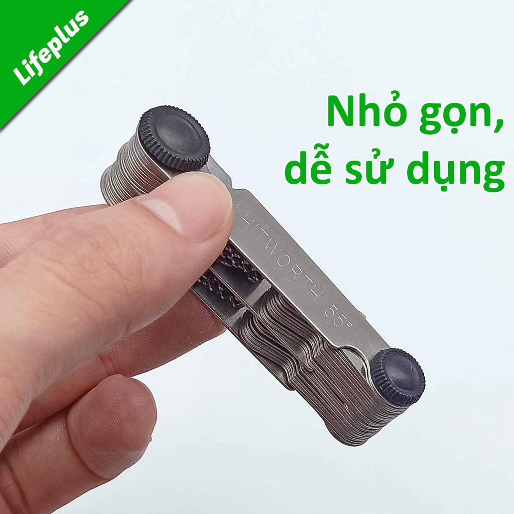 Dưỡng đo bước ren 52 lá lưỡng hệ 60° 0.25mm-6.0mm và 55° 4G-62G