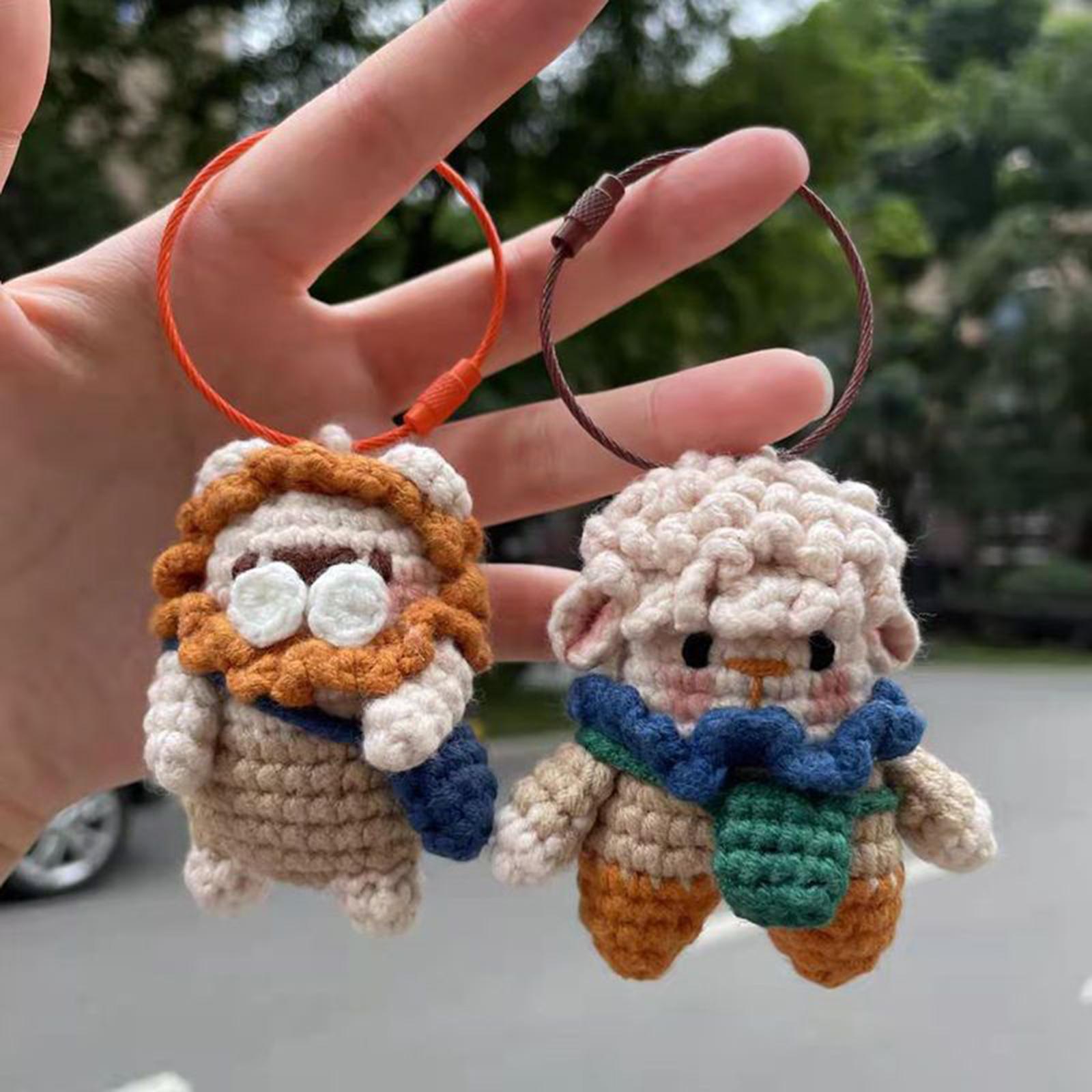 Keychain Pendant Crochet Material Package Doll Hanging Ornament Make Your Own Perfect Gift Hand Knitting Toy Crocheting Accessories