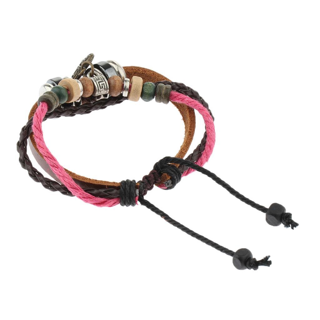 Retro Design Beaded Bracelet Bangle Wrap Cuff Bangle Bracelets