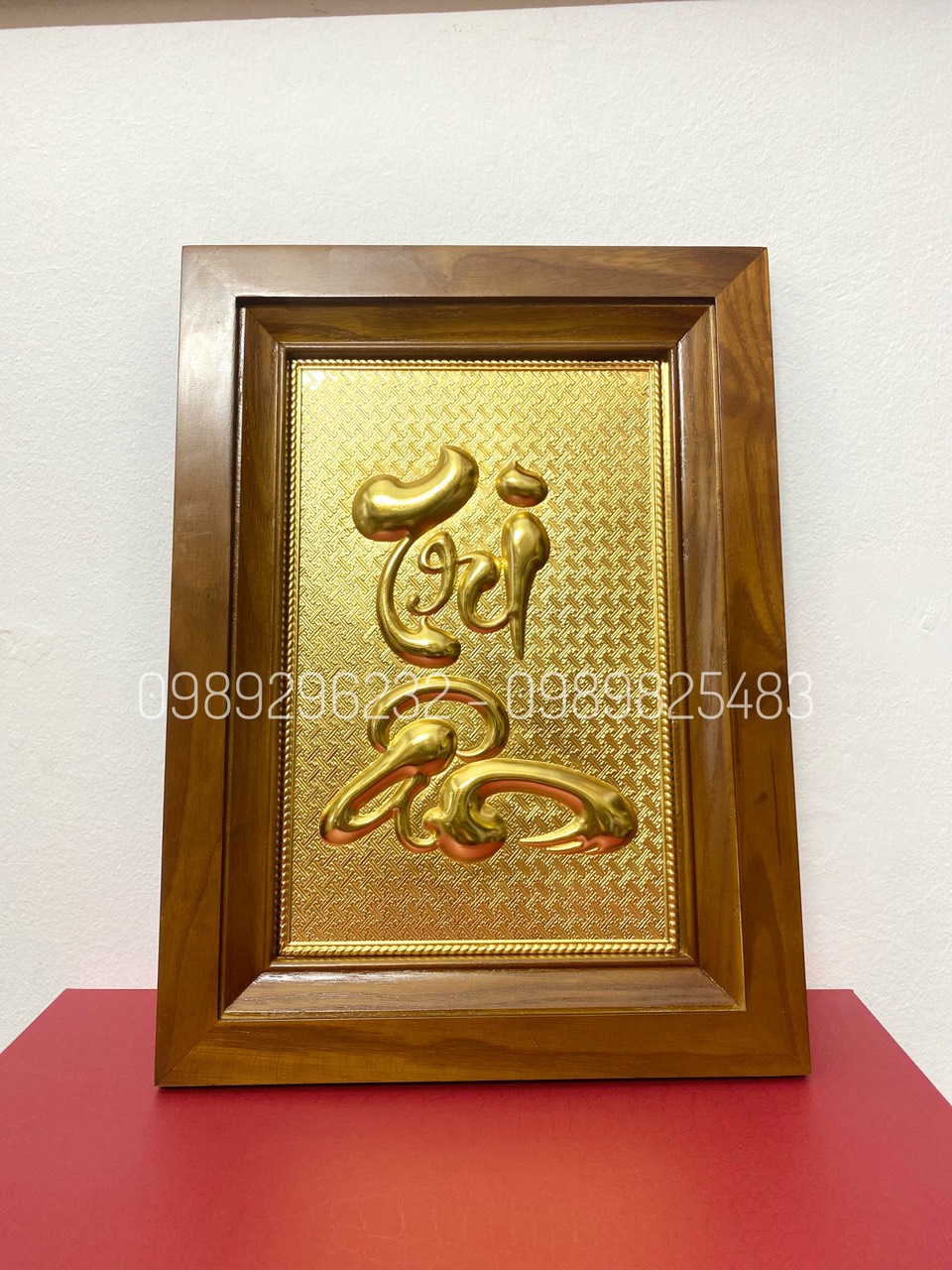 Tranh chữ Tri Ân bằng đồng mạ vàng 24k cao cấp - tranh Tri Ân mạ vàng quà tặng