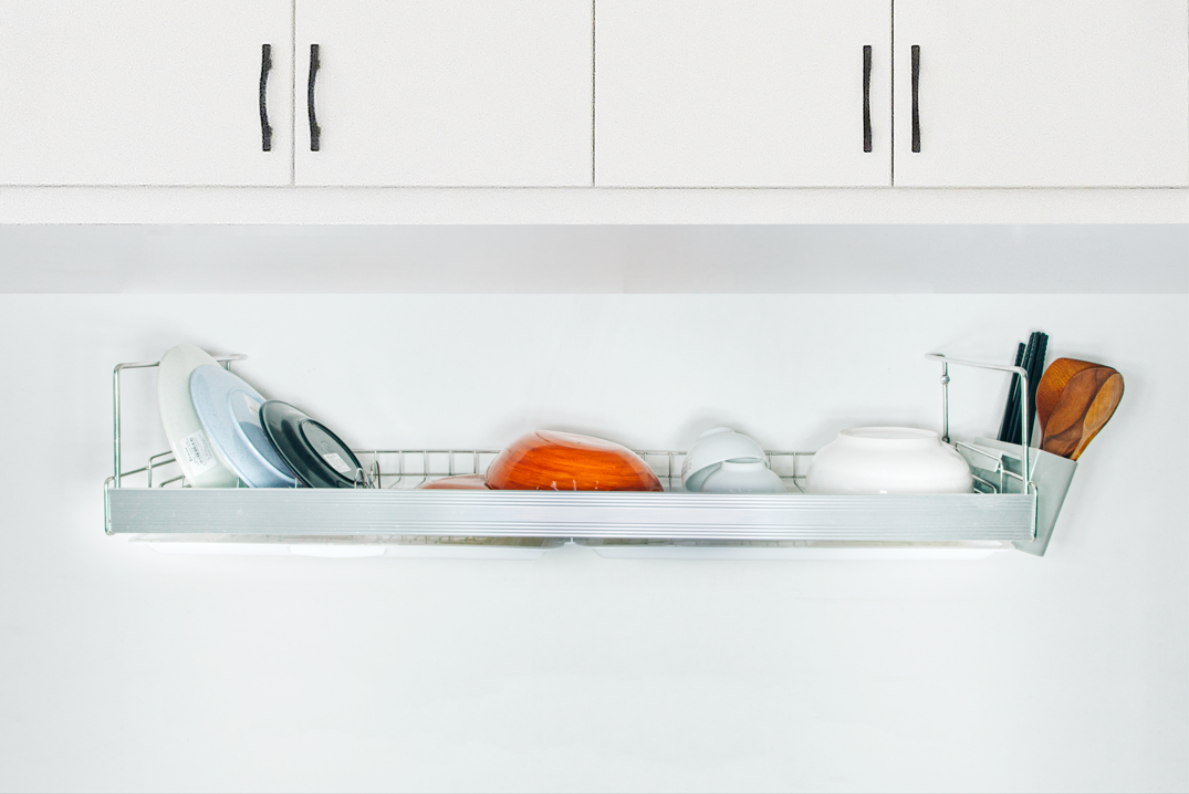Kệ chén, kệ treo tủ bếp, kệ chén treo 1 tầng, kệ bát Inox 304 - DJT-270+ ống đũa nhựa