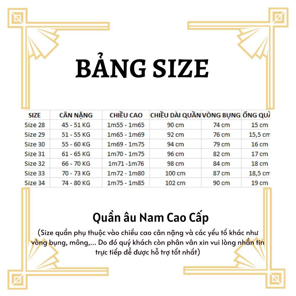 Quần âu nam chất vải tuyết Hàn co giãn 4 chiều , chuẩn thiết kế cực tôn dáng, lịch sự, trẻ trung