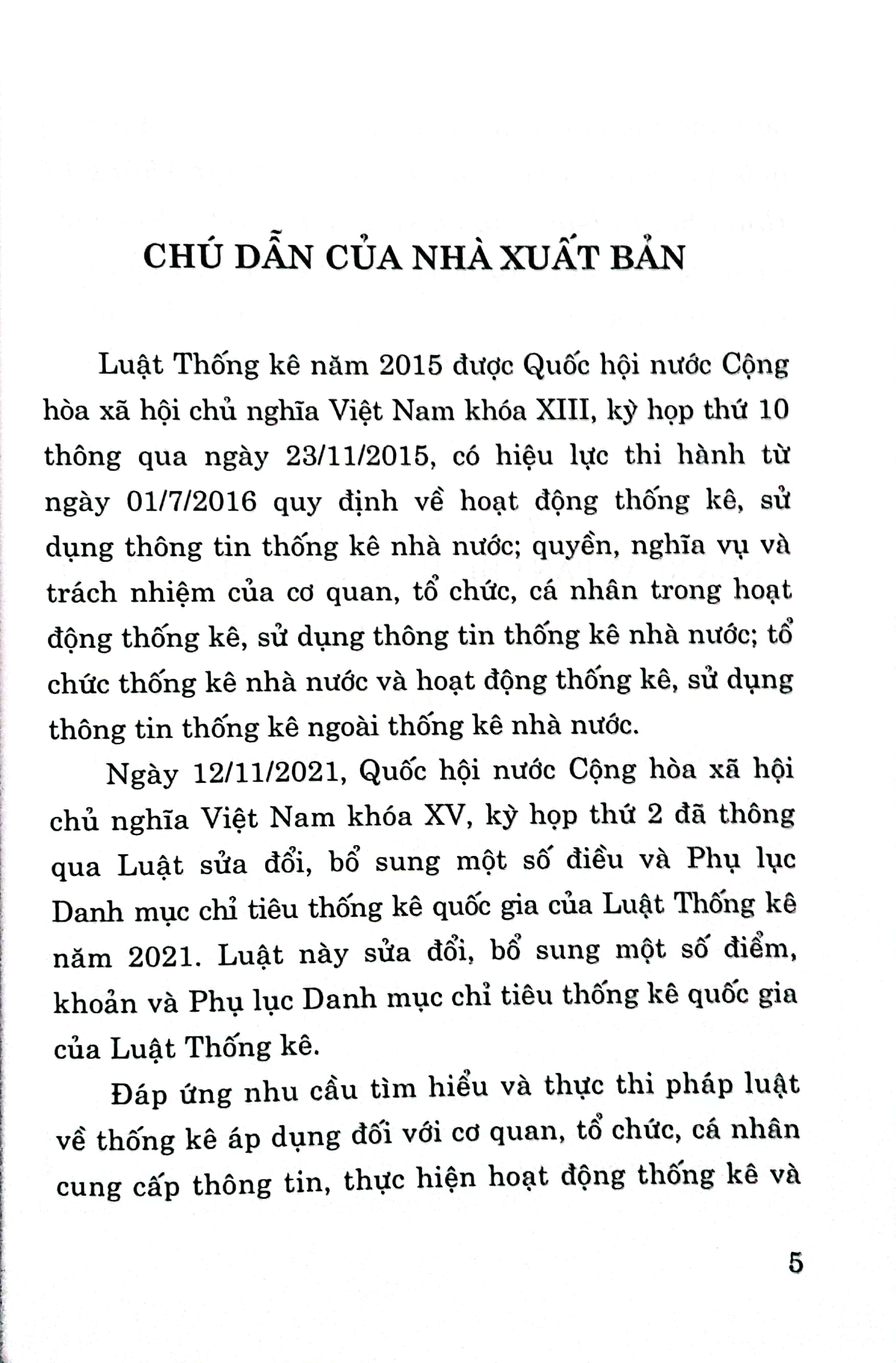 Luật Thống kê (Hiện hành) (Sửa đổi bổ sung năm 2021)